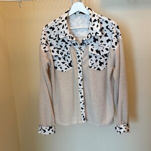 Stylish Beige and Black Women's Jacket